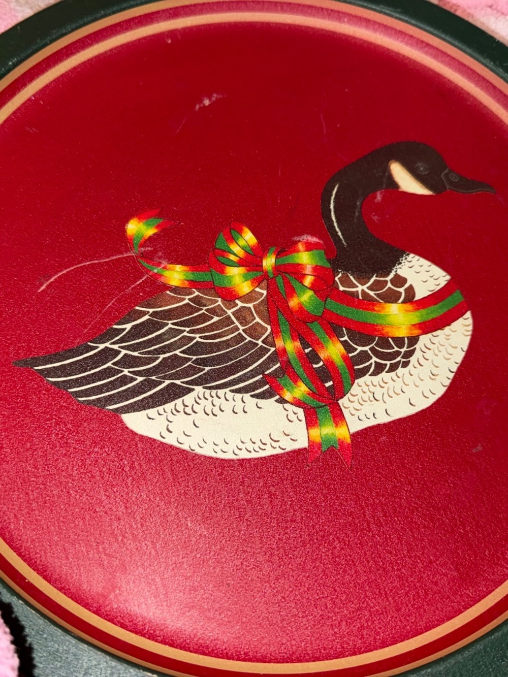 Christmas Canadian goose tray